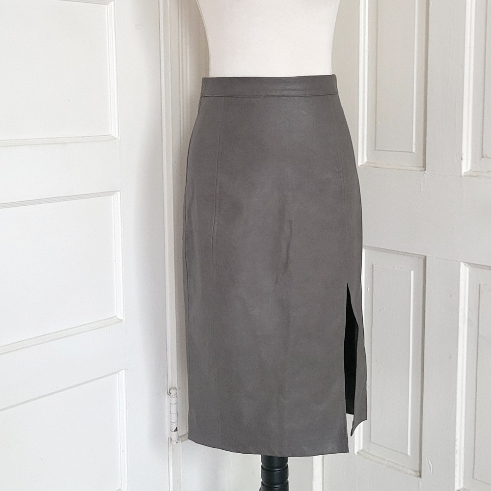 She + Sky Faux Leather Skirt S